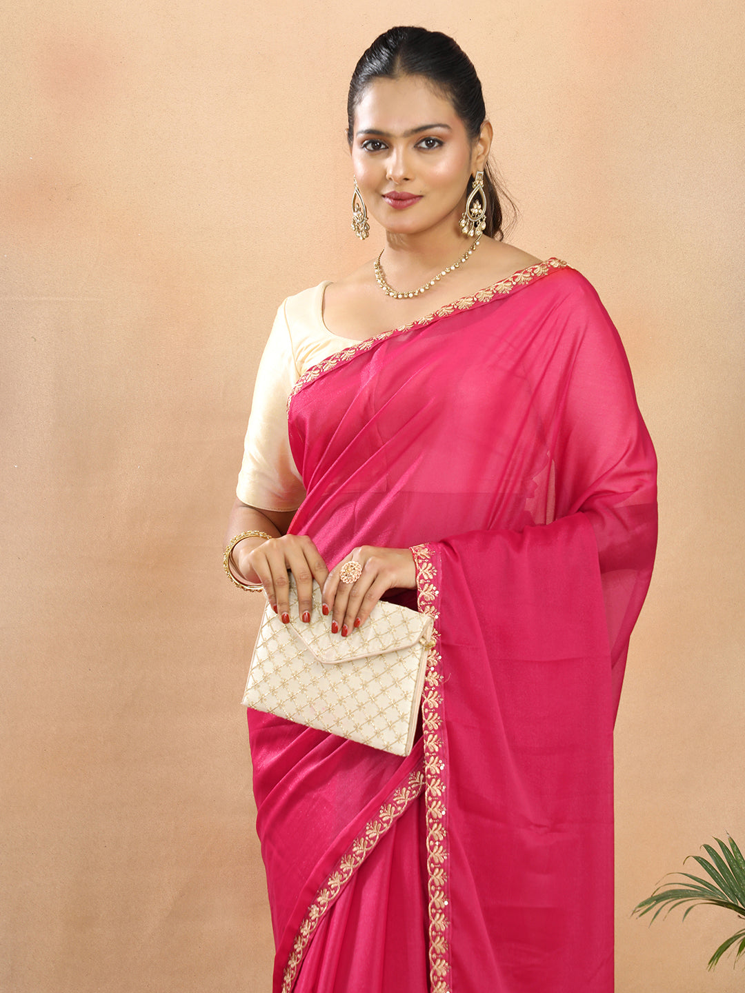 Tissue Georgette Crepe Silk Saree