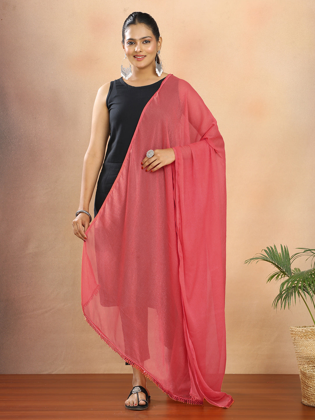 Solid Chiffon Dupatta