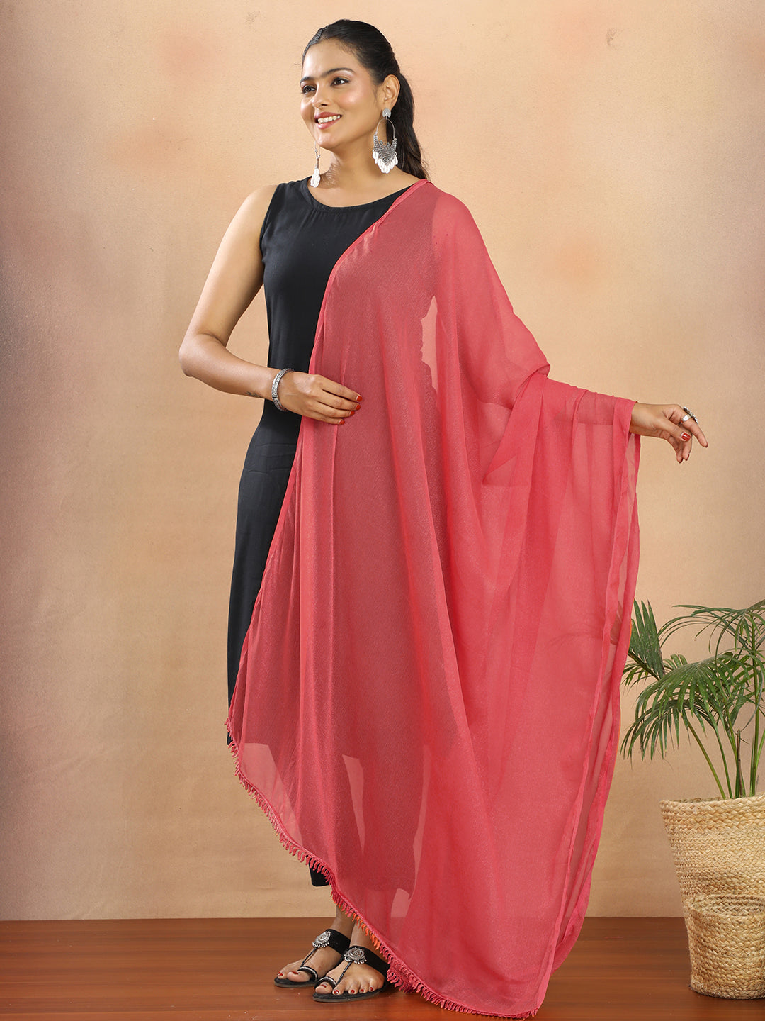 Solid Chiffon Dupatta