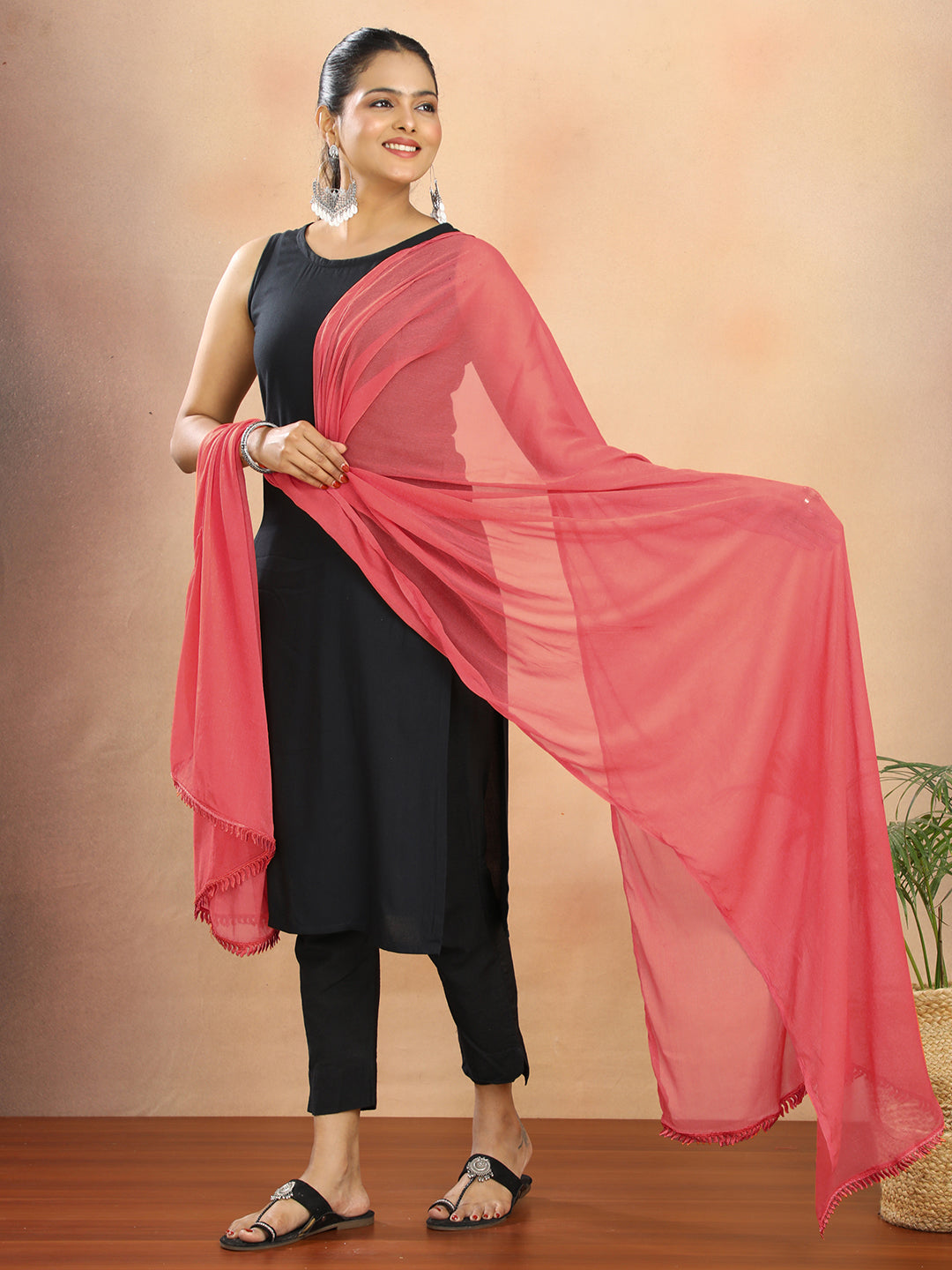 Solid Chiffon Dupatta