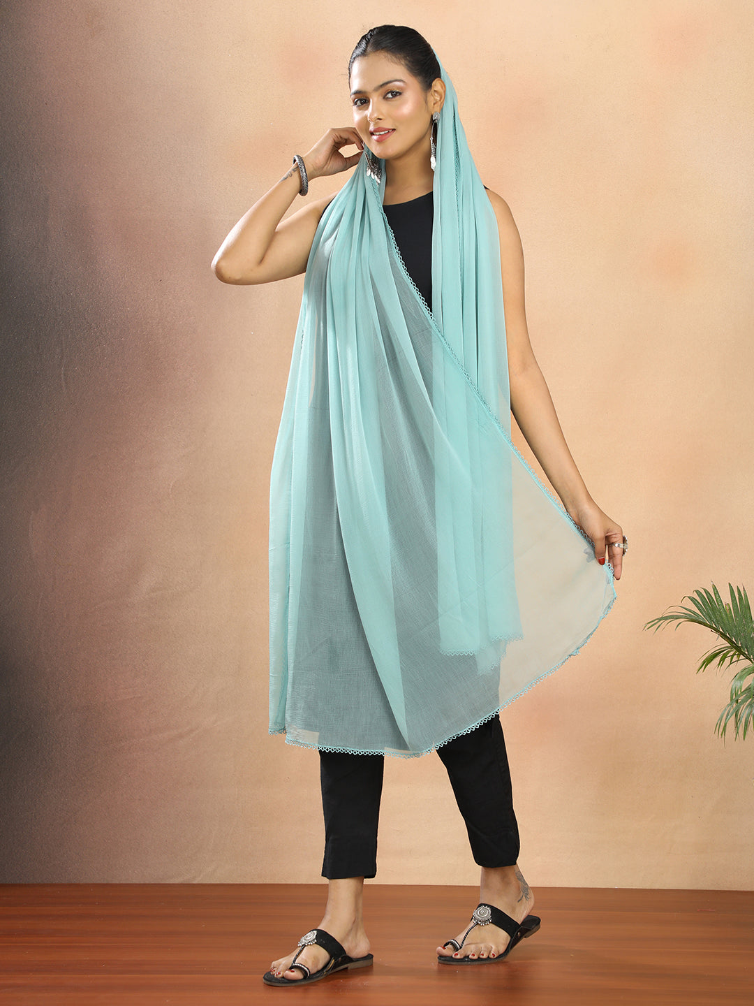 Solid Chiffon Dupatta