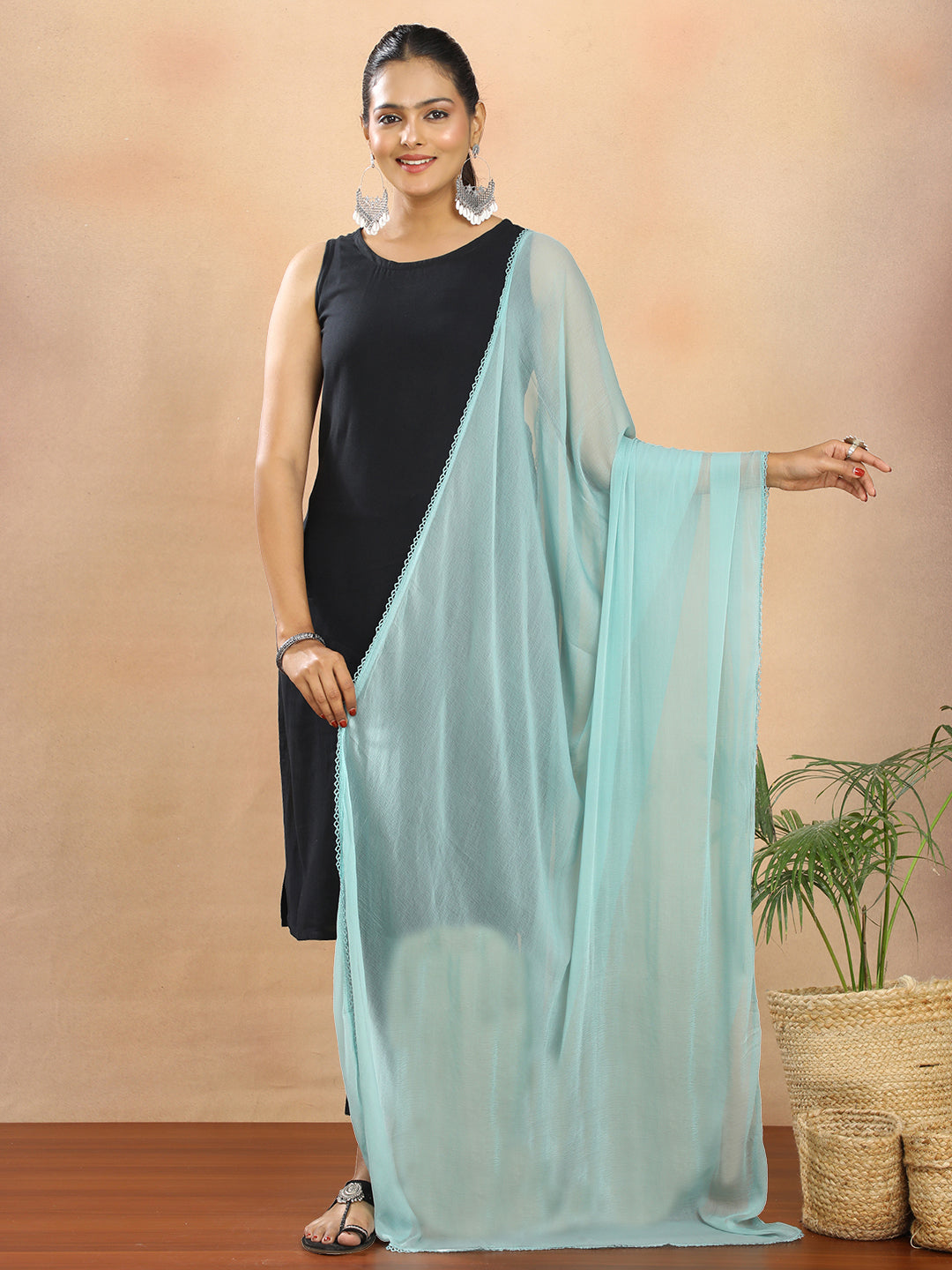 Solid Chiffon Dupatta