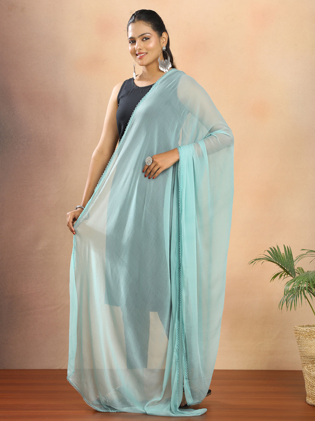 Solid Chiffon Dupatta