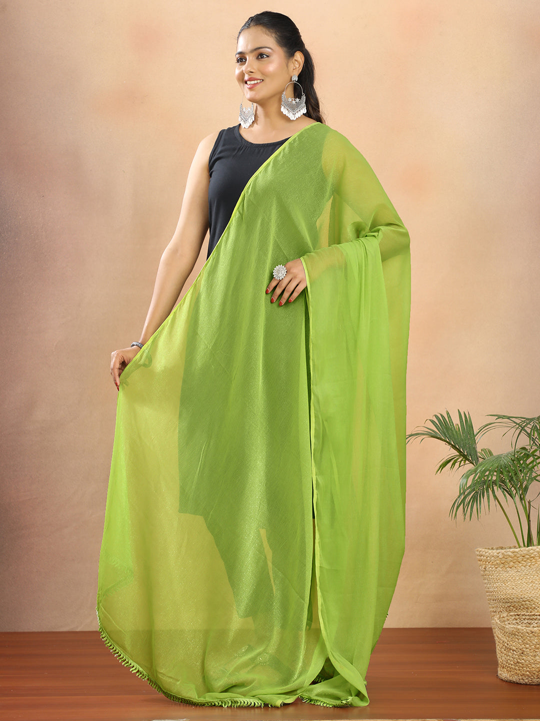 Solid Chiffon Dupatta