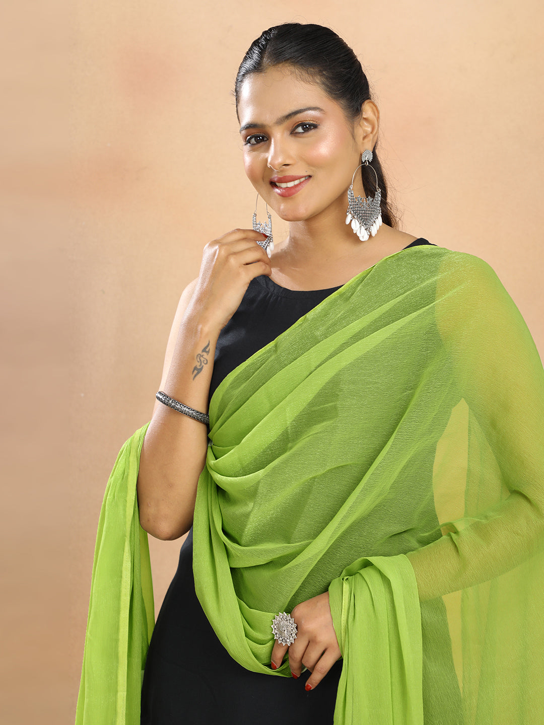 Solid Chiffon Dupatta