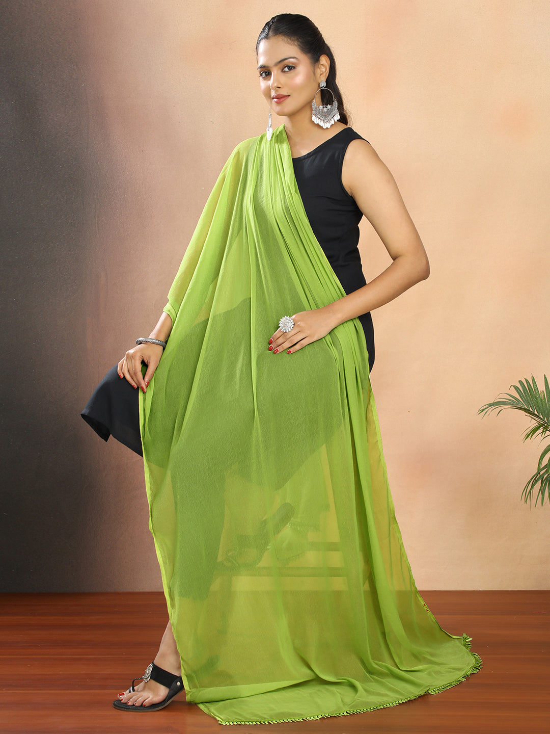 Solid Chiffon Dupatta