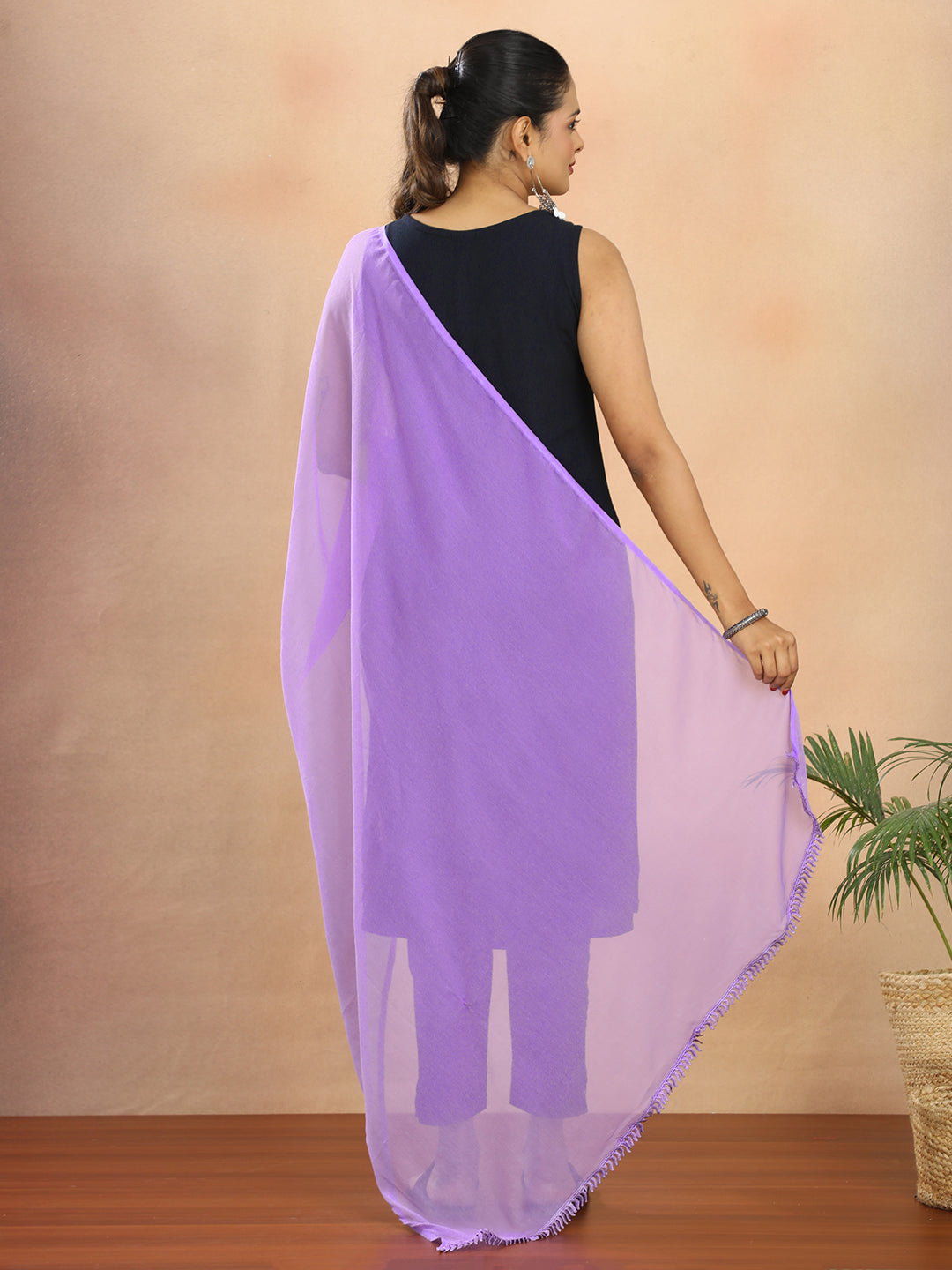 Solid Chiffon Dupatta