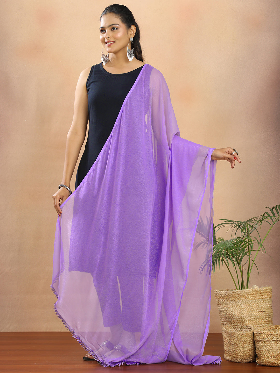 Solid Chiffon Dupatta