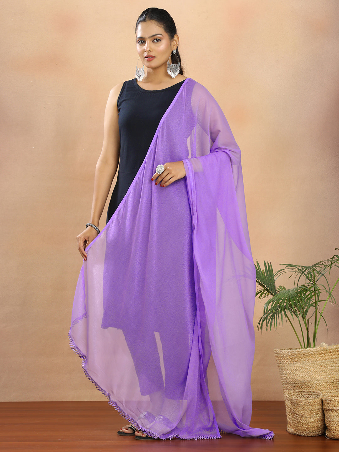Solid Chiffon Dupatta