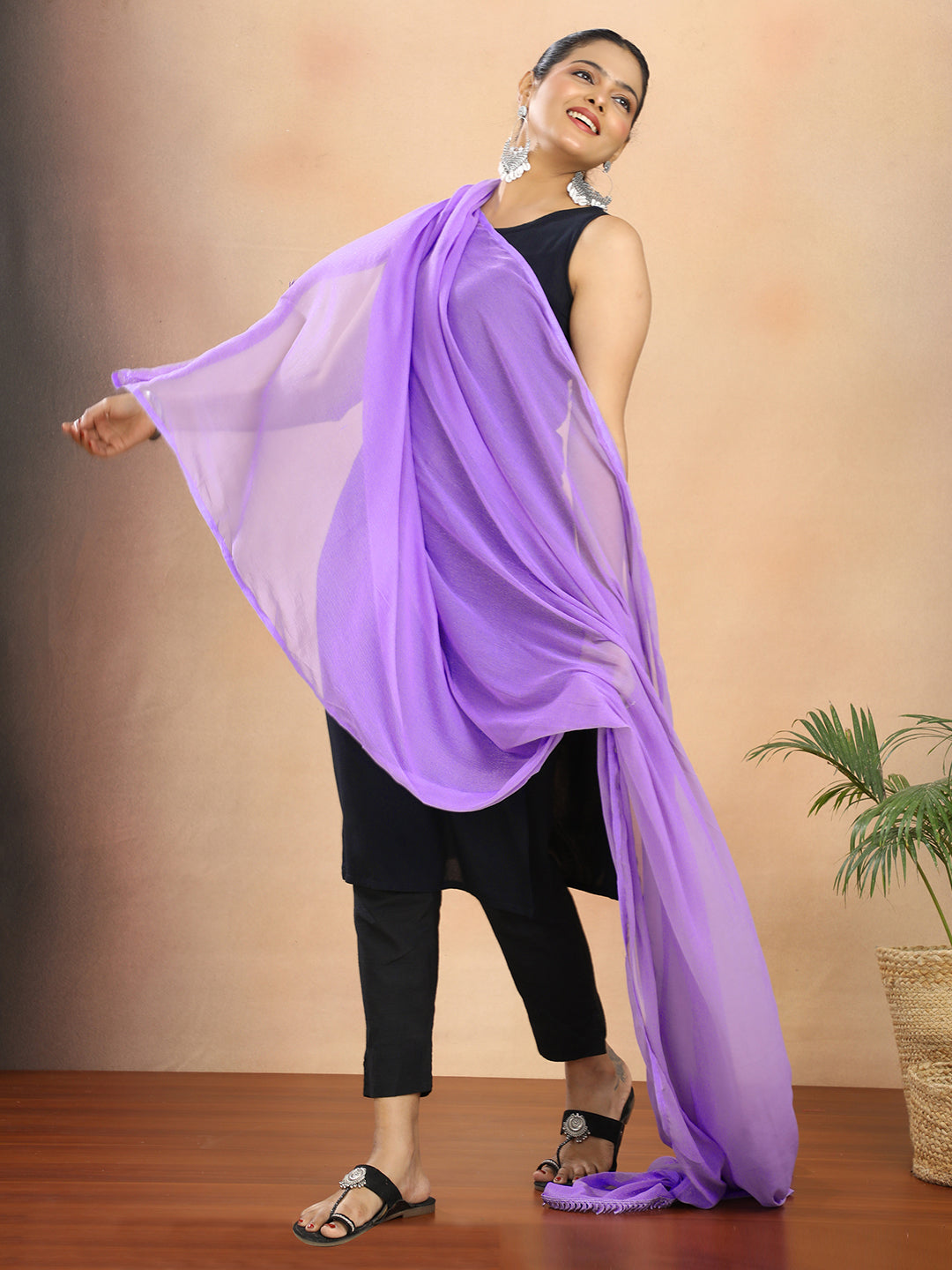 Solid Chiffon Dupatta