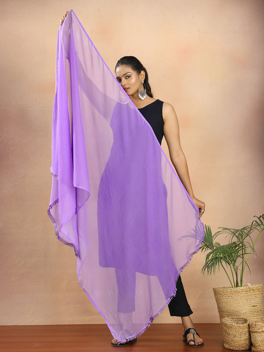 Solid Chiffon Dupatta