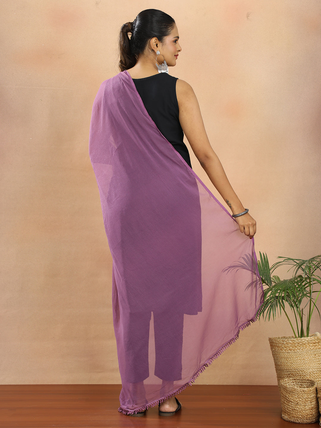 Solid Chiffon Dupatta