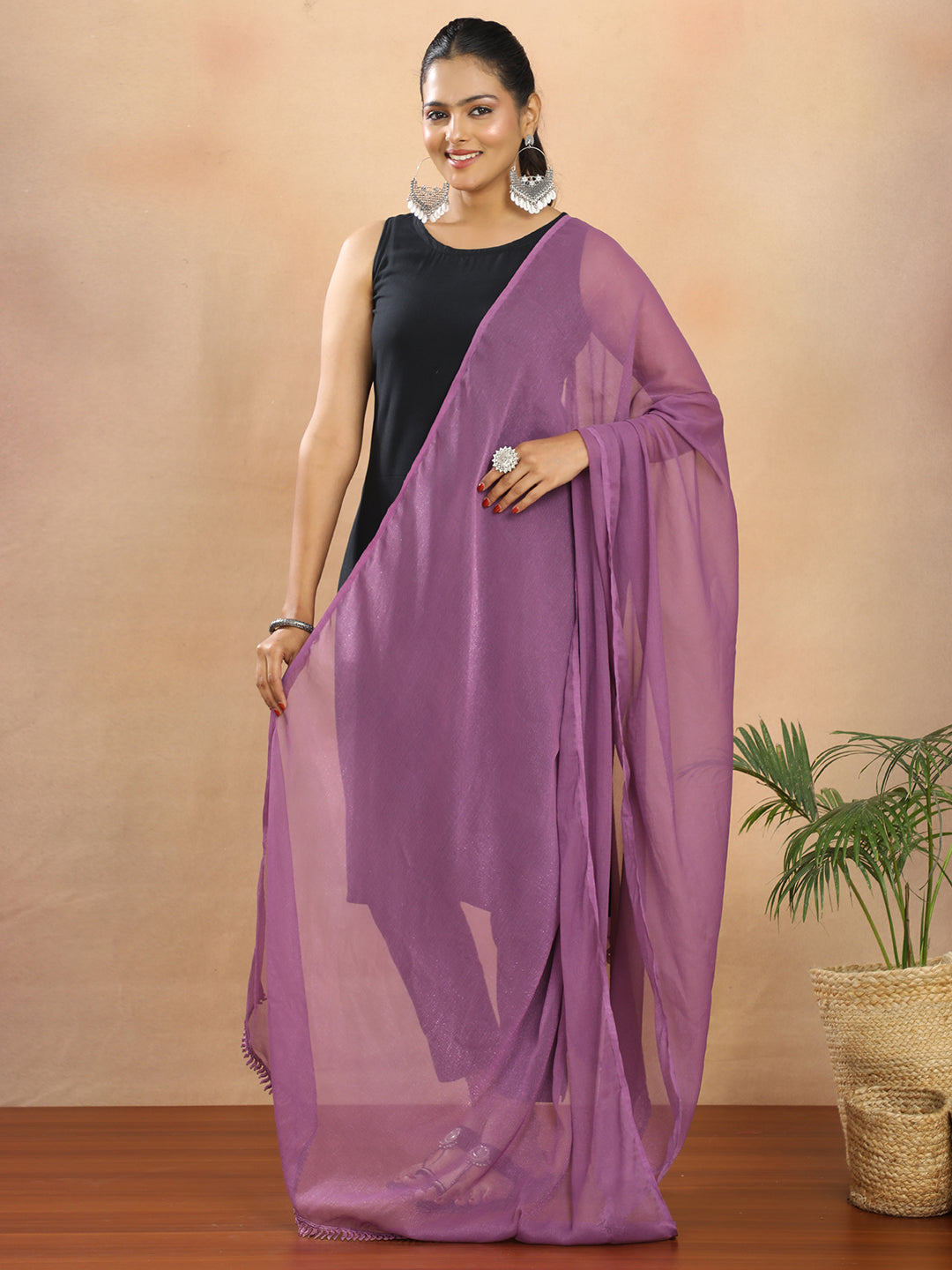 Solid Chiffon Dupatta