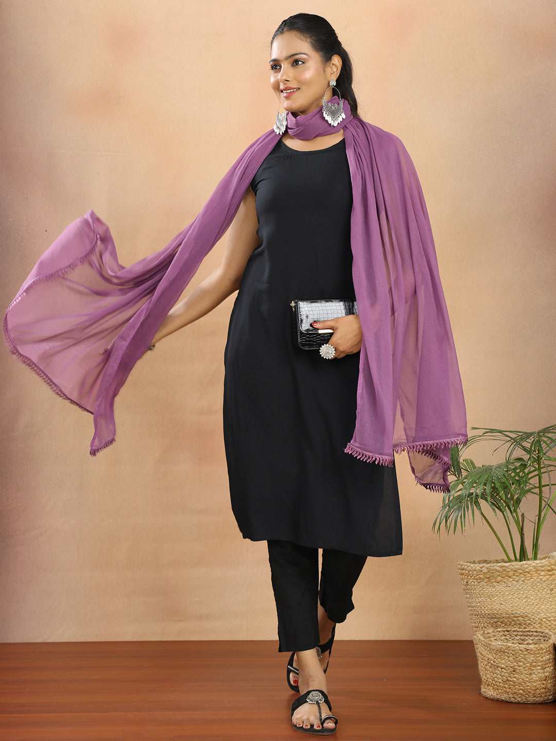 Solid Chiffon Dupatta