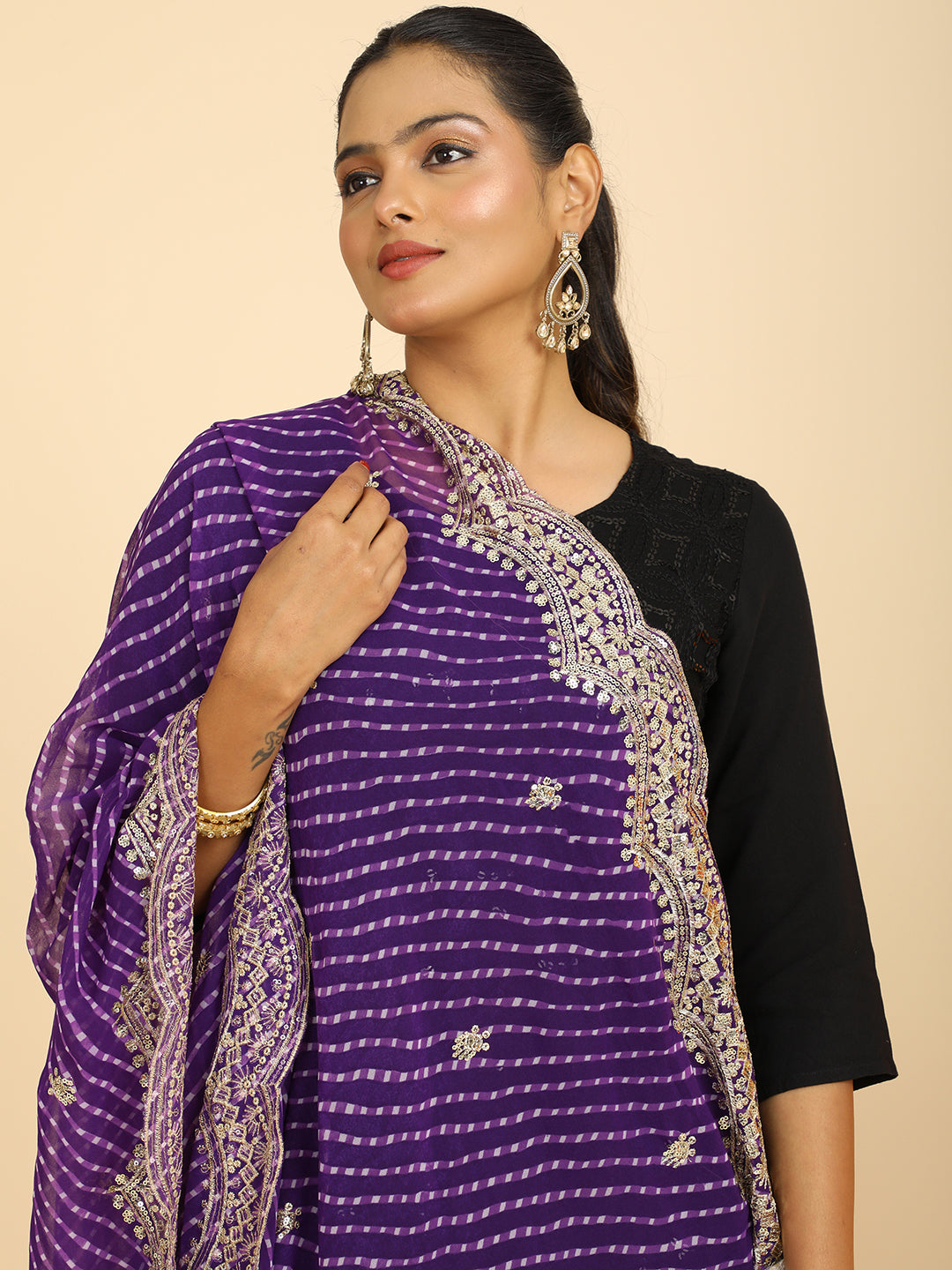 Leheriya Georgette Dupatta