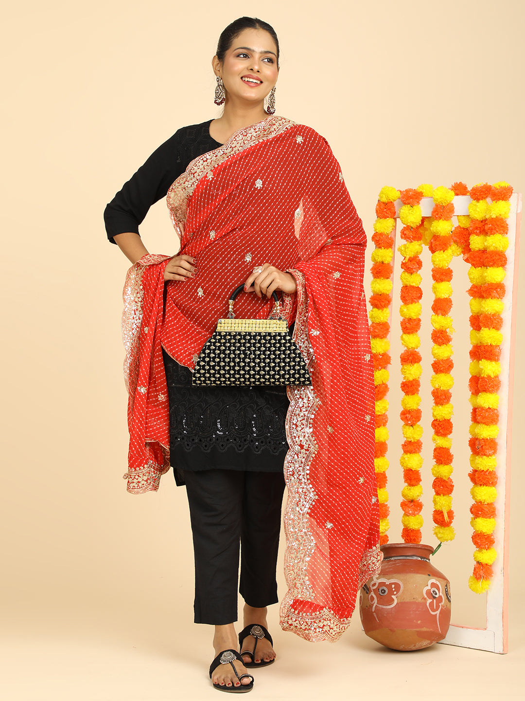 Leheriya Georgette Dupatta