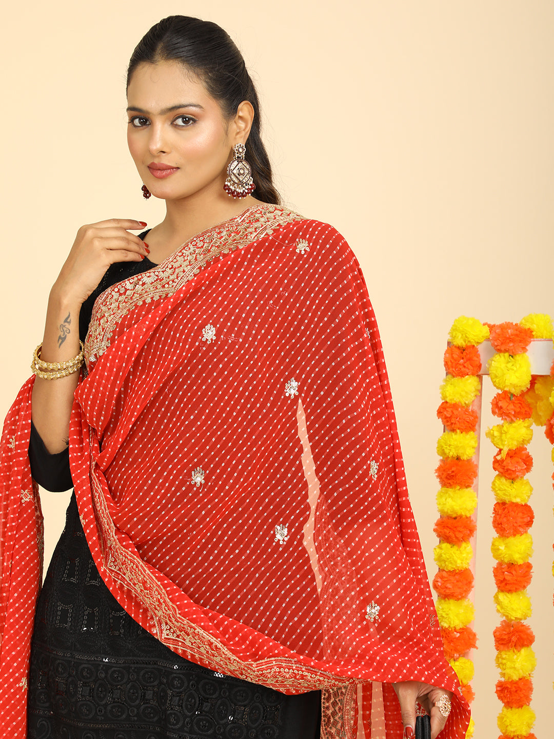 Leheriya Georgette Dupatta