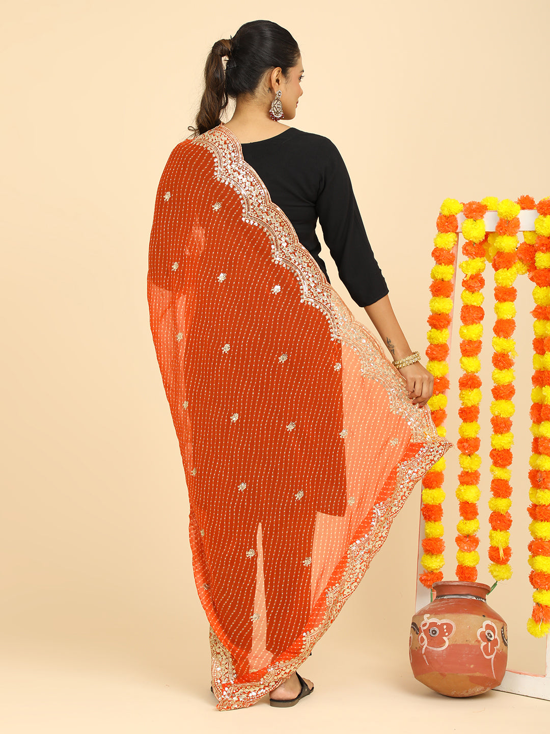 Leheriya Georgette Dupatta