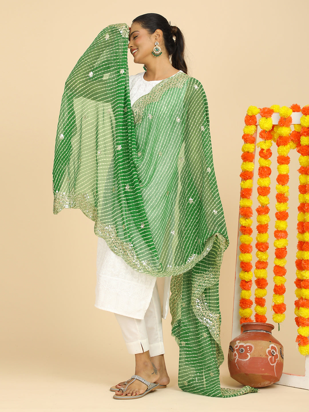 Leheriya Georgette Dupatta