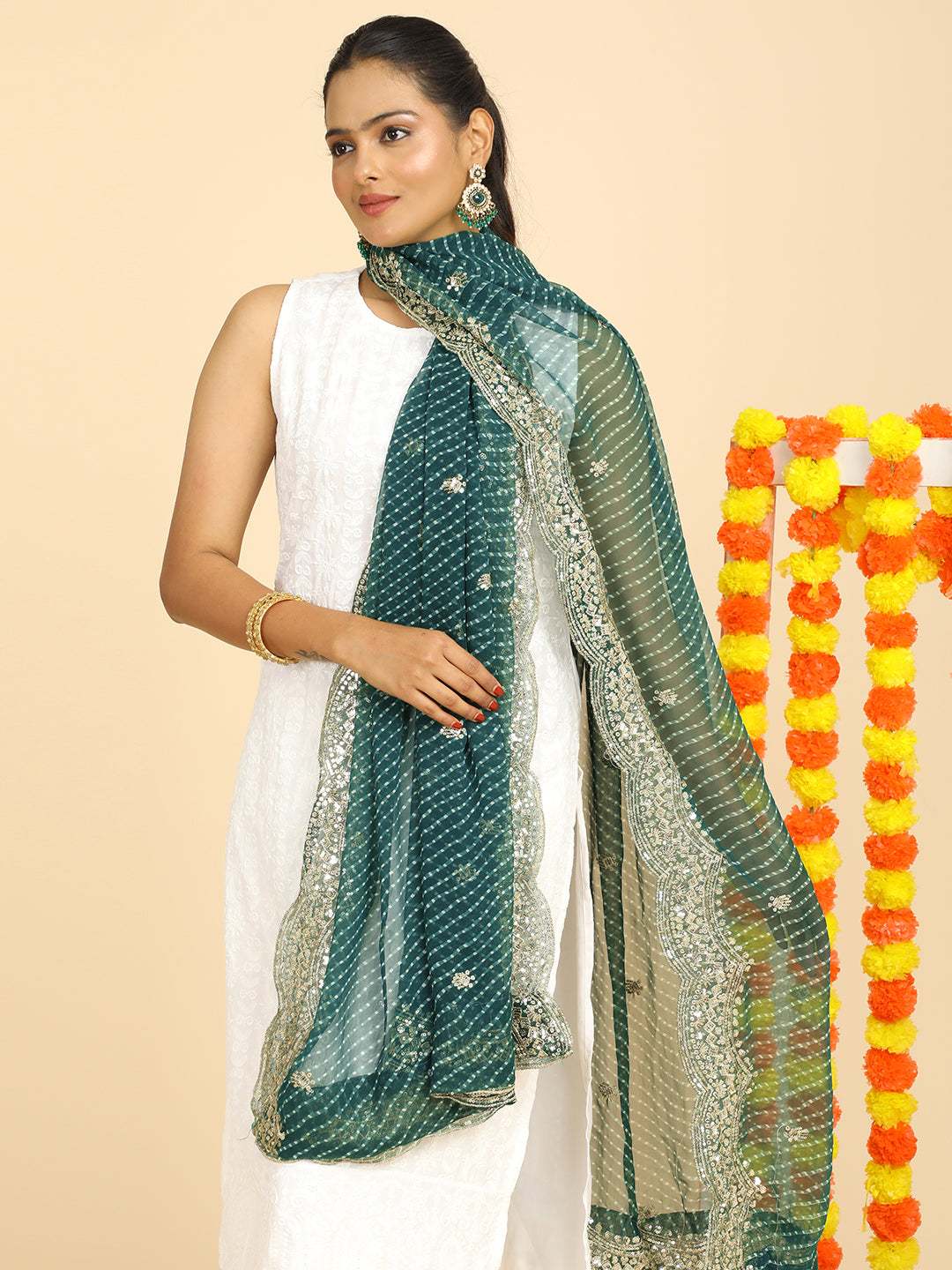 Leheriya Georgette Dupatta