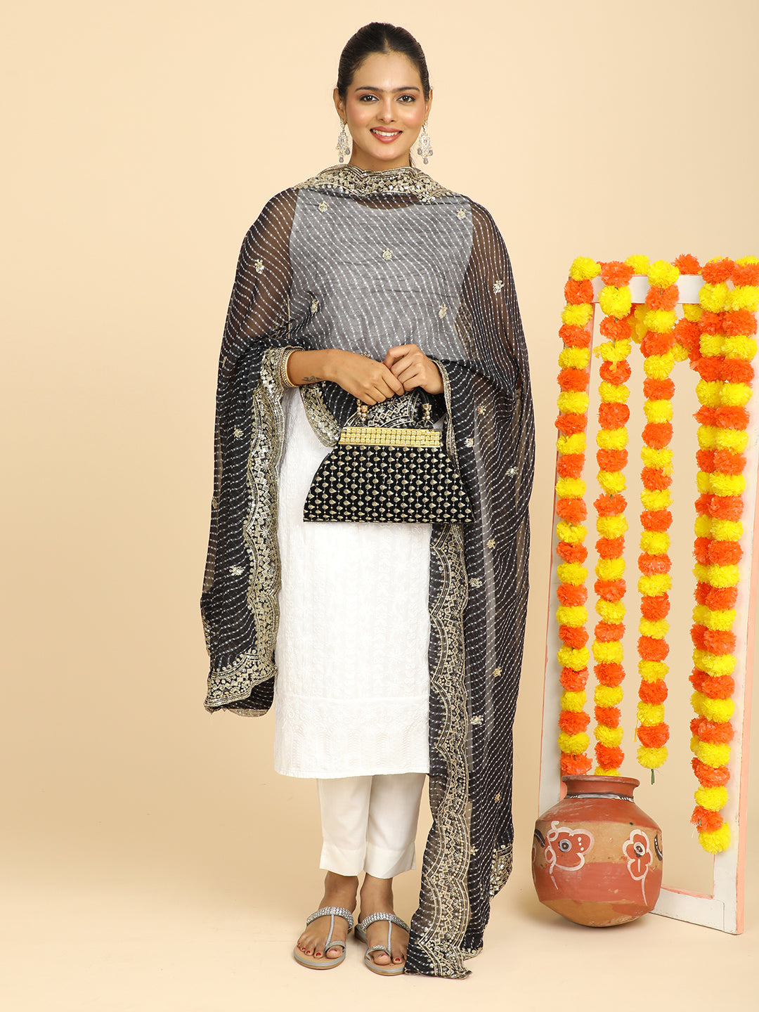 Leheriya Georgette Dupatta