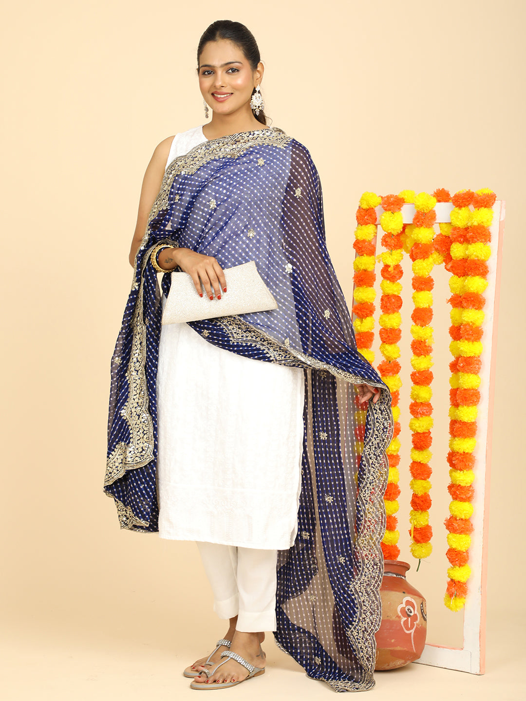 Leheriya Georgette Dupatta