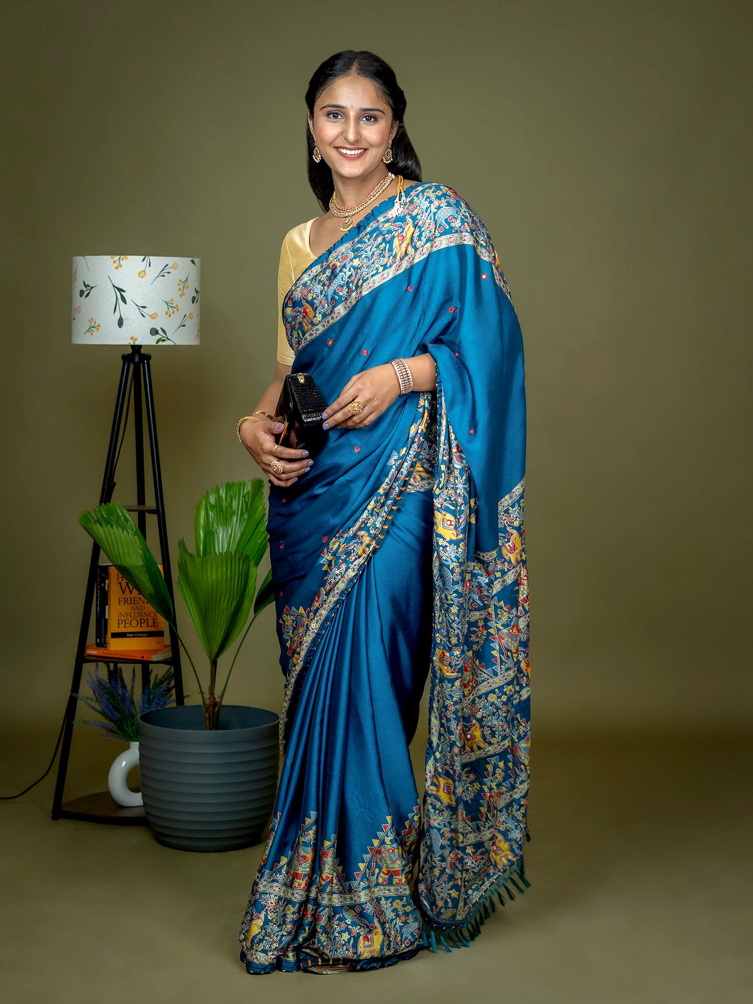 Kutch Print Crepe Saree