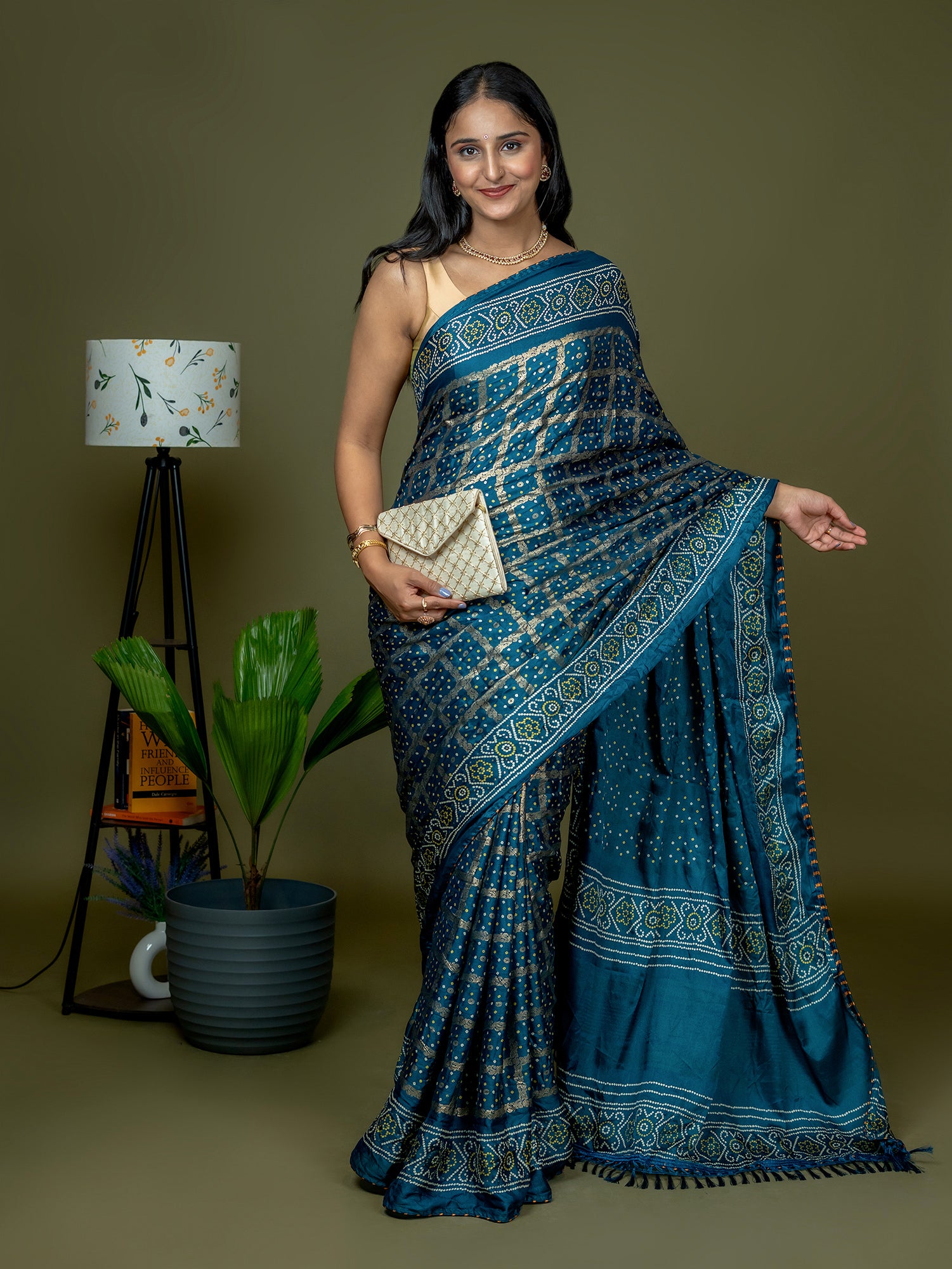 Bandhini Crepe Saree
