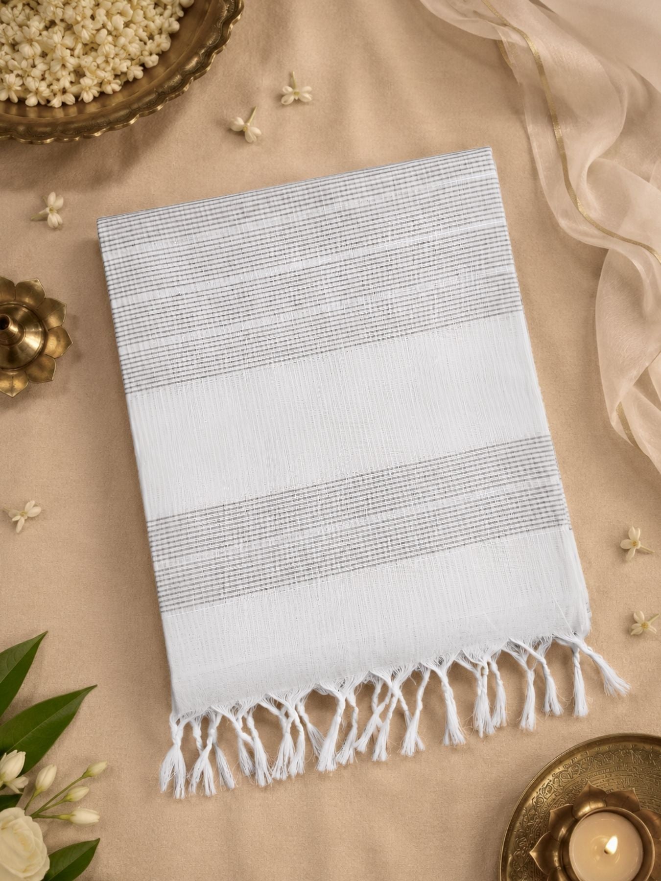 Solid Negamam Cotton Saree