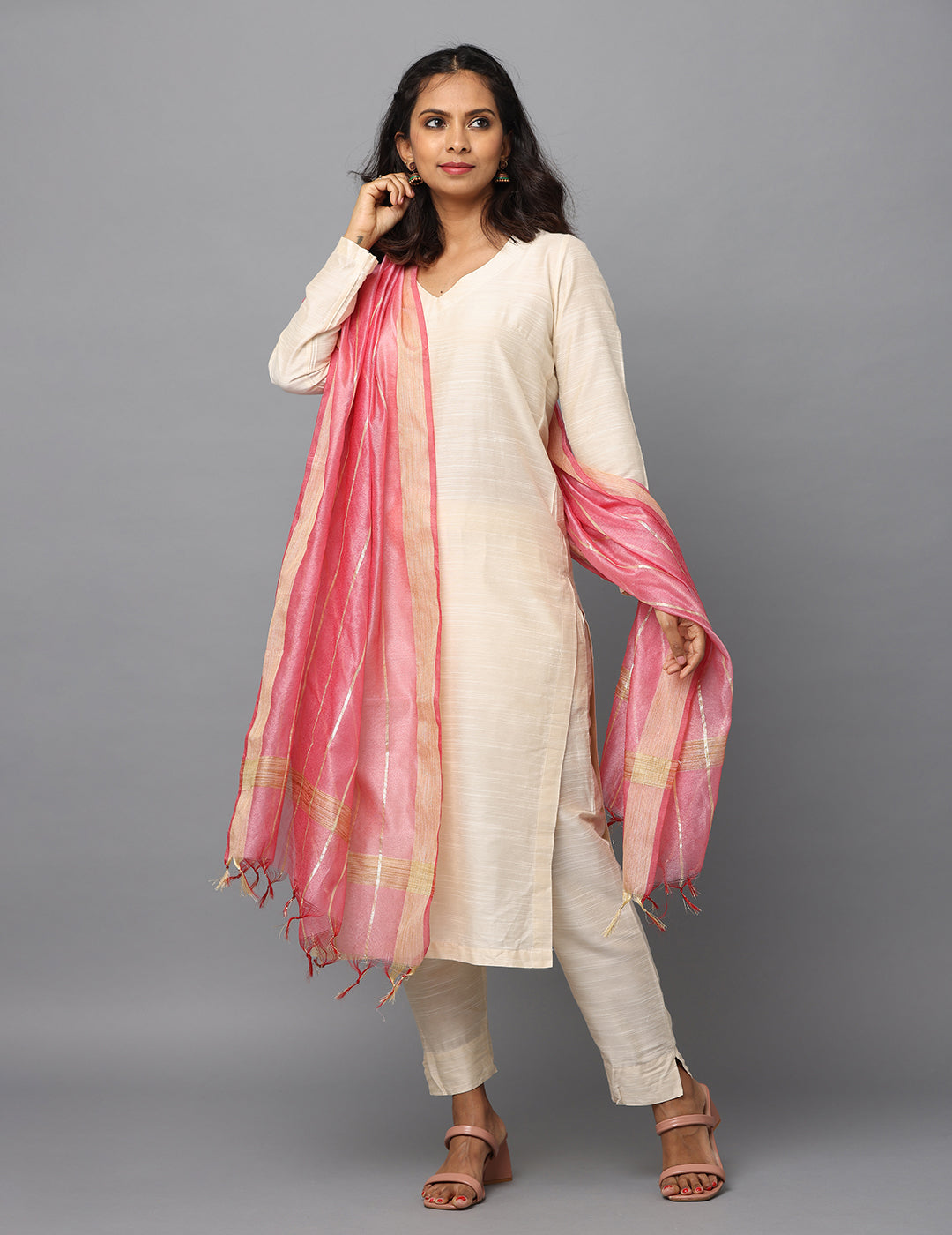 Chanderi Zari weave Dupatta