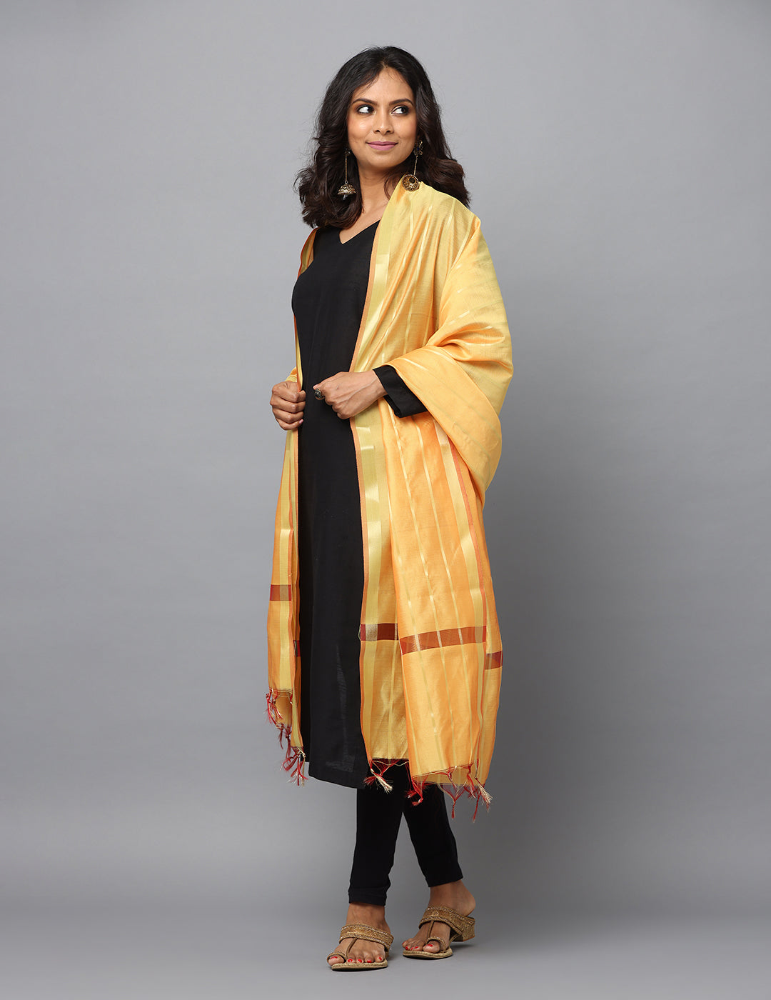 Banarasi Silk Stripe Dupatta