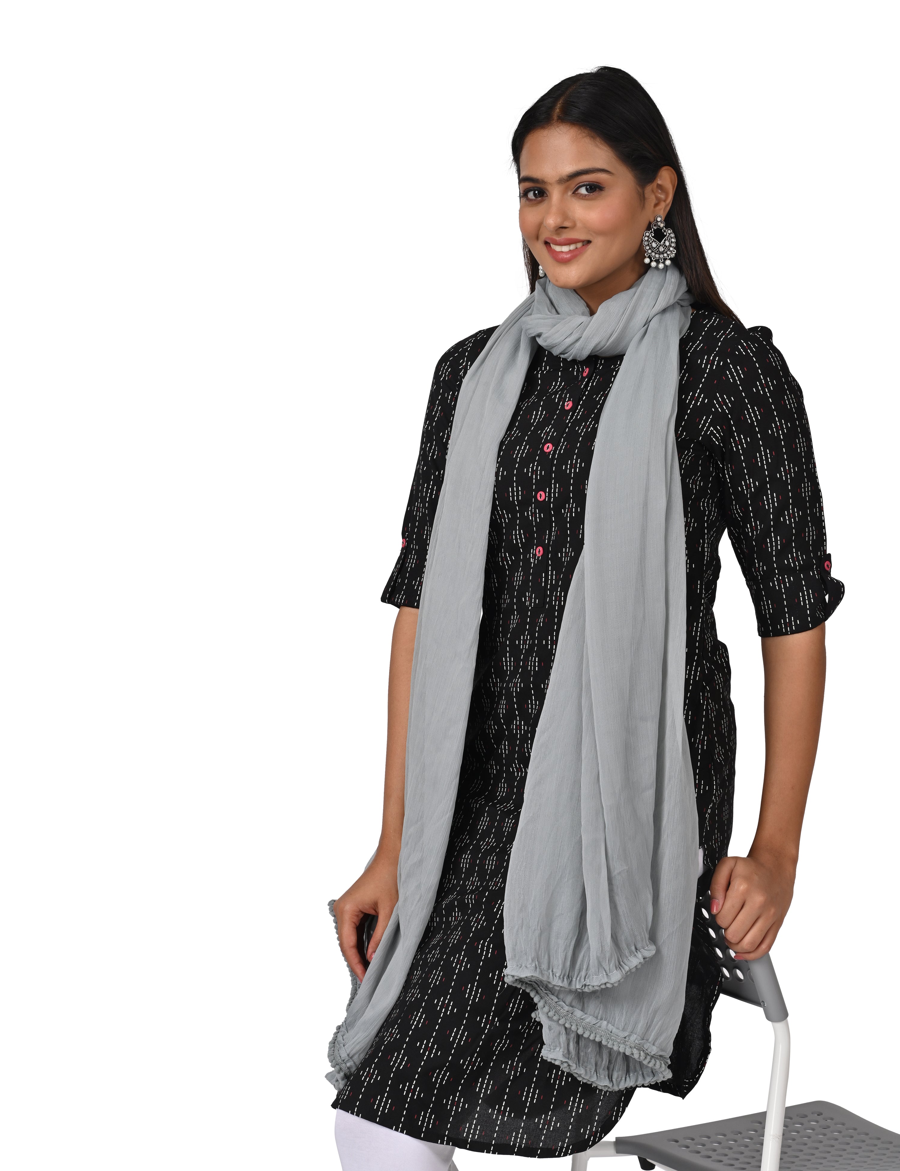 Solid Chiffon Dupatta