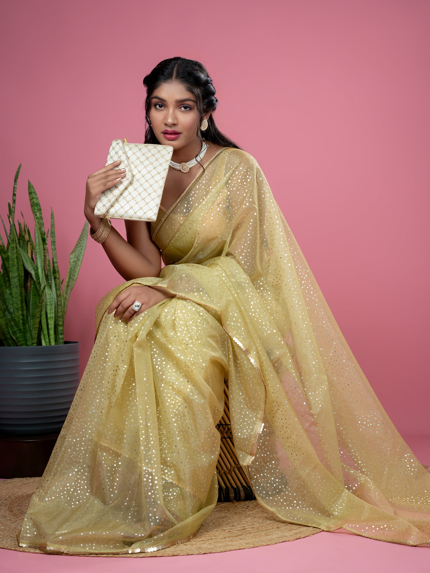 Olive Ready to Wear Party Saree