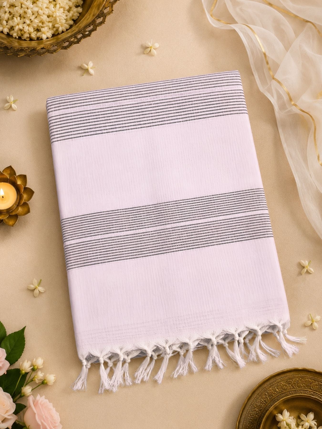 Solid Negamam Cotton Saree