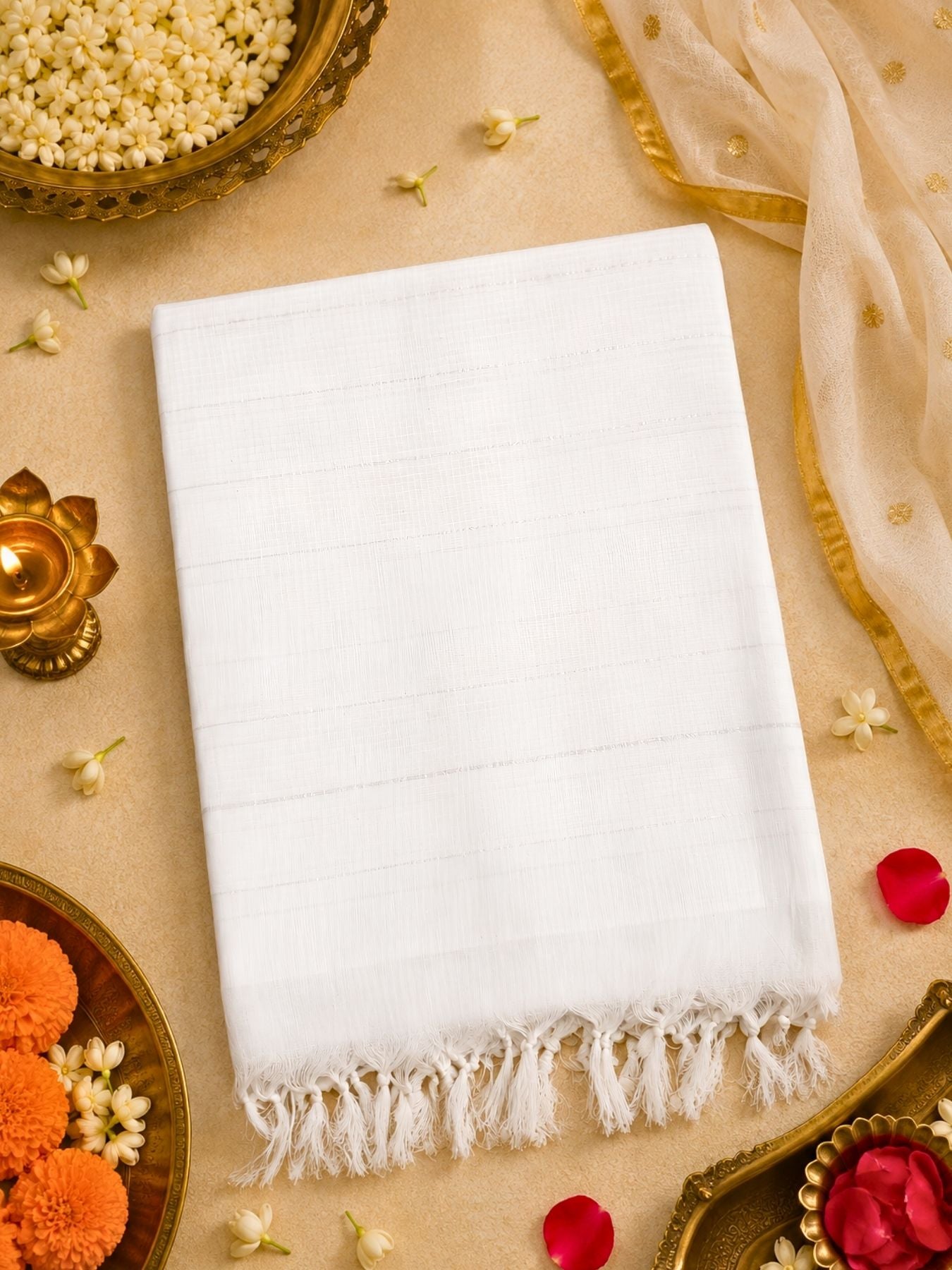 Solid Negamam Cotton Saree