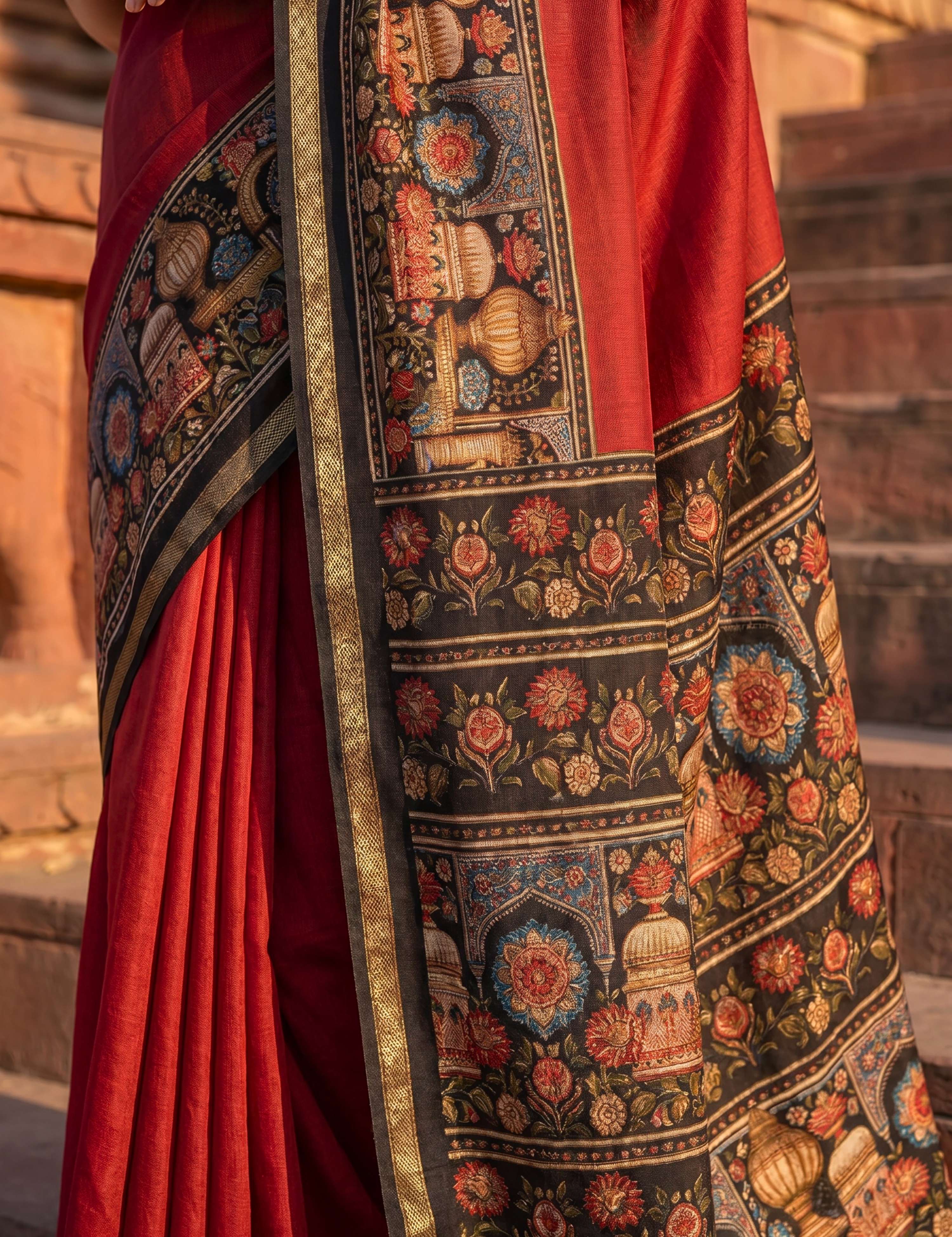 Solid Viscose Cotton Saree