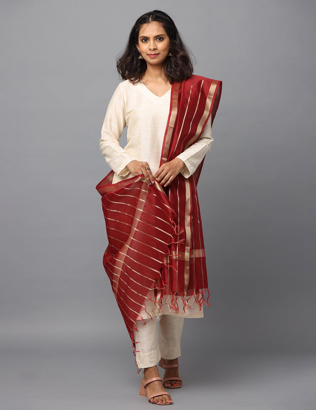 Banarasi Silk Stripe Dupatta