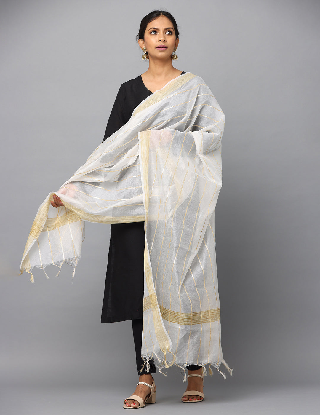 Chanderi Zari weave Dupatta