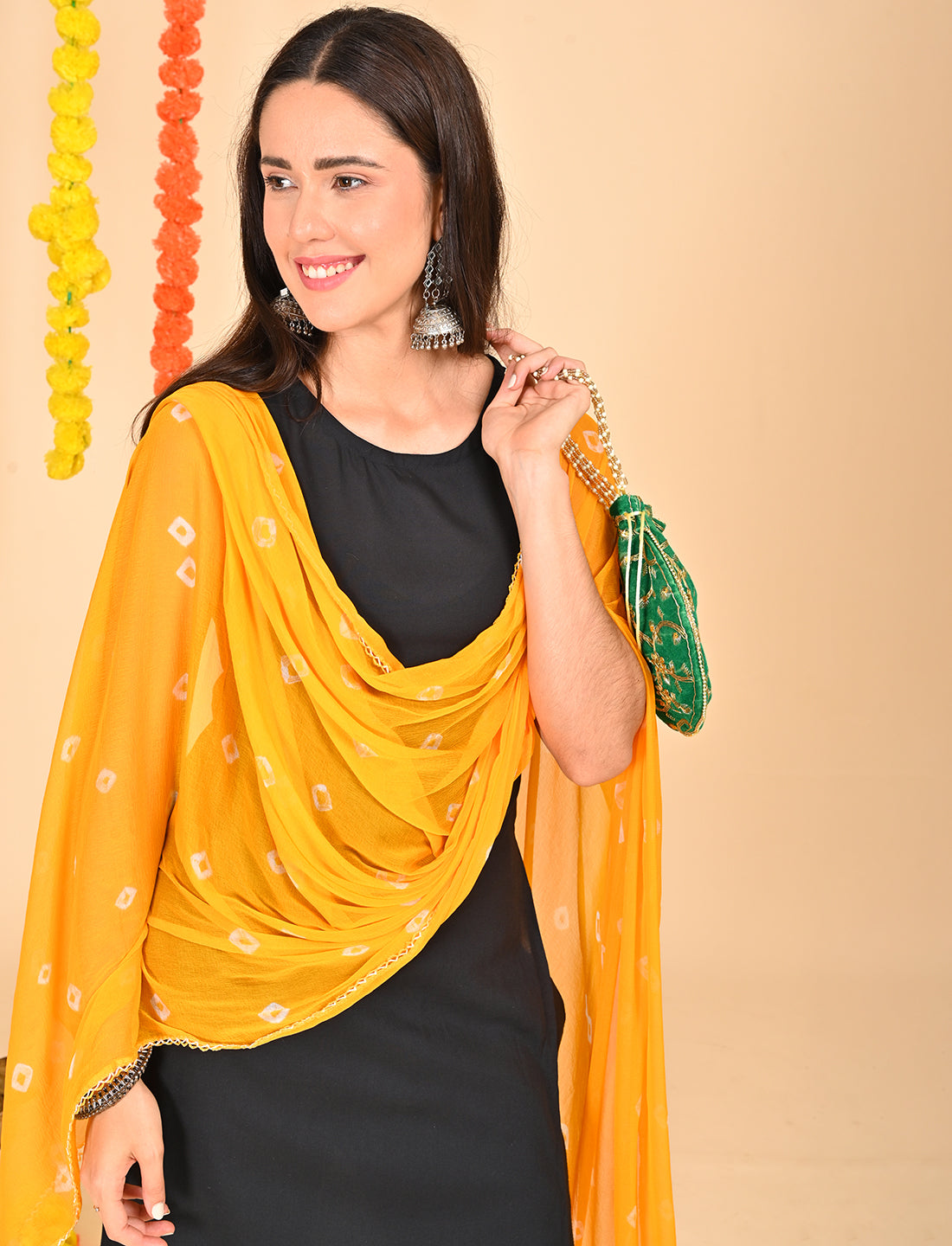 Tie-Dye Bandhej Chiffon Dupatta