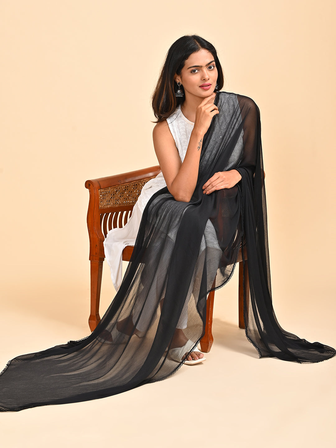 Solid Chiffon Dupatta