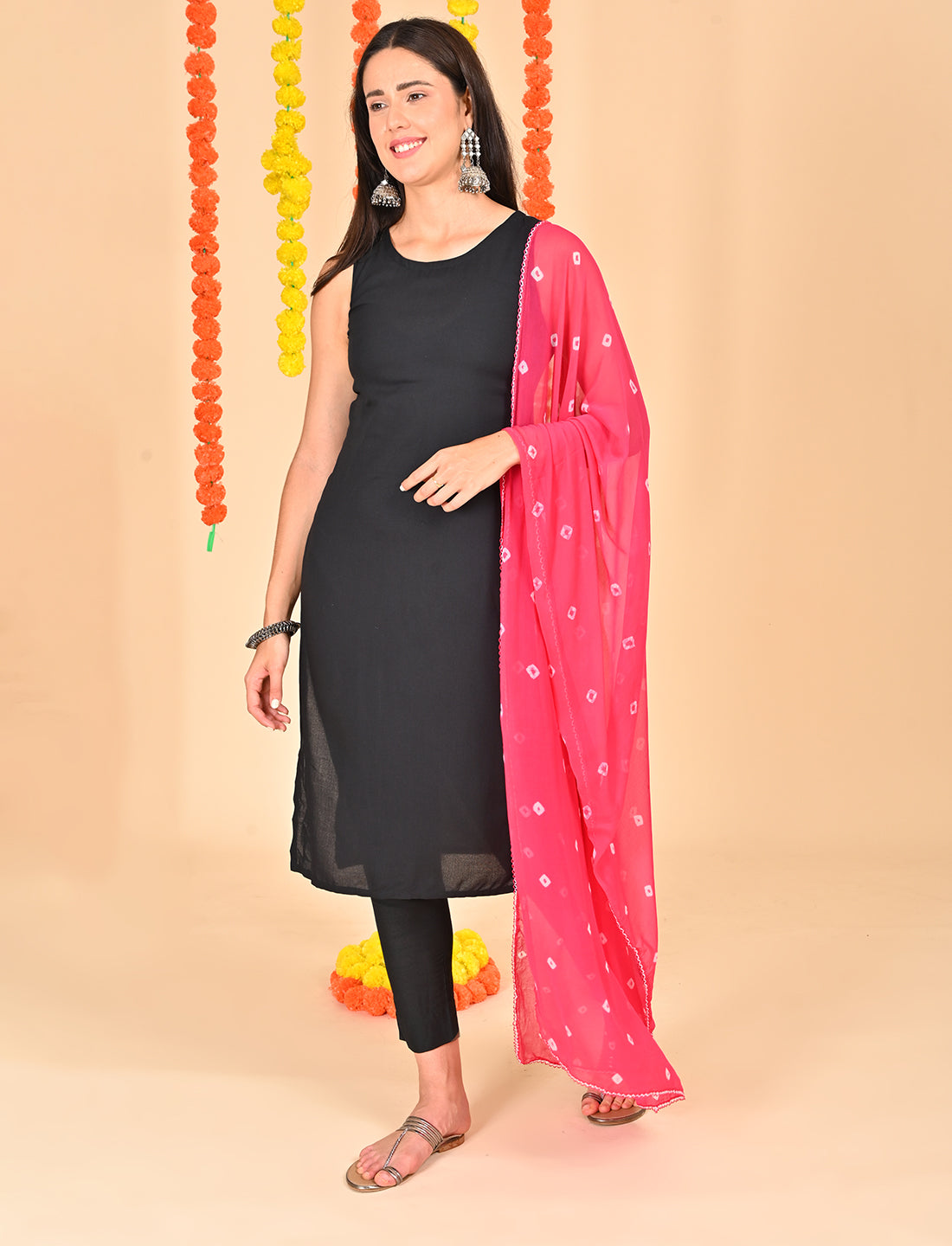 Tie-Dye Bandhej Chiffon Dupatta