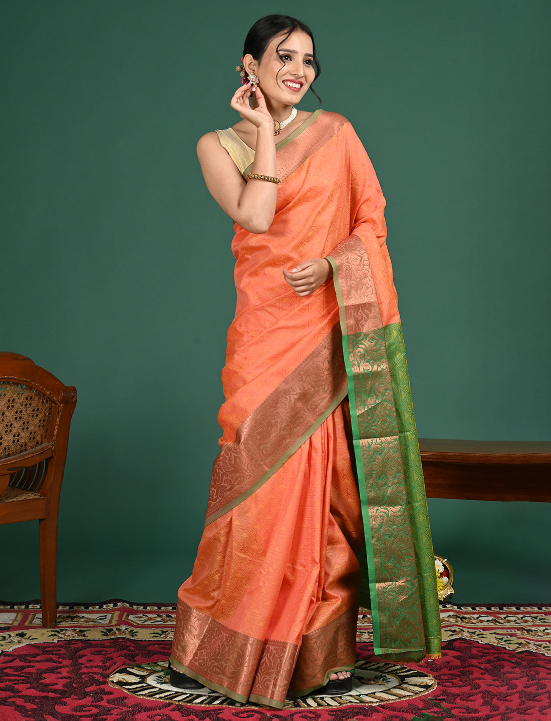 South Art Silk Geometric Saree