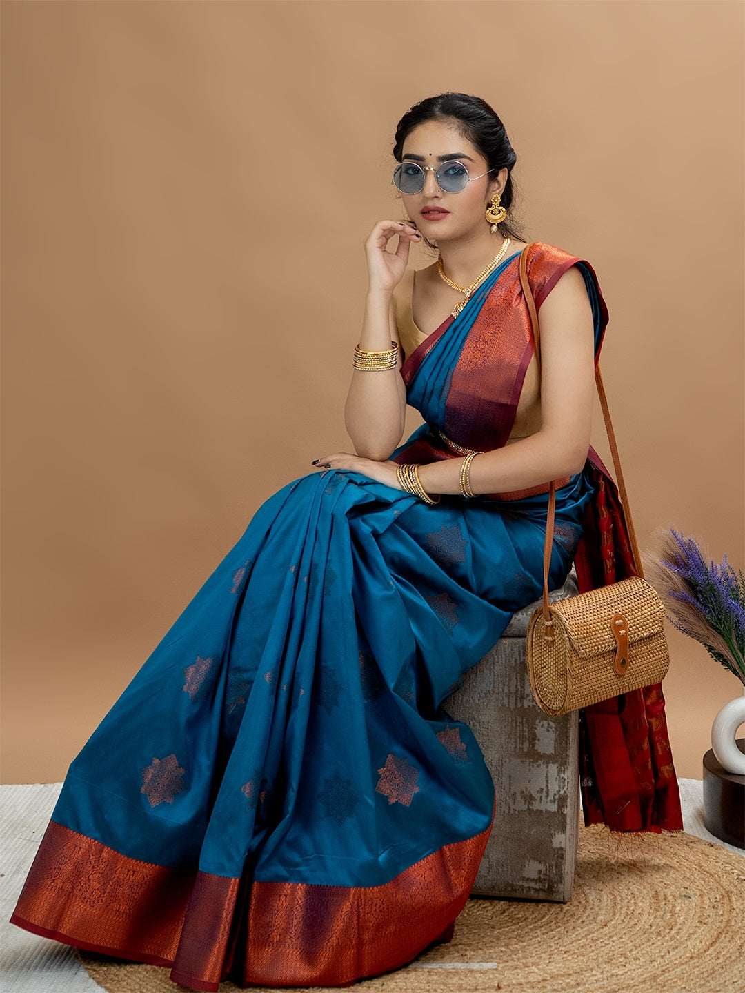 South Silk Brocade Saree