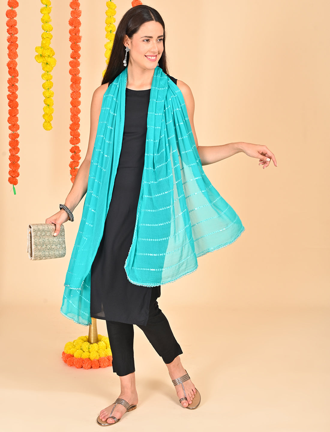 Chiffon Stripe Dupatta