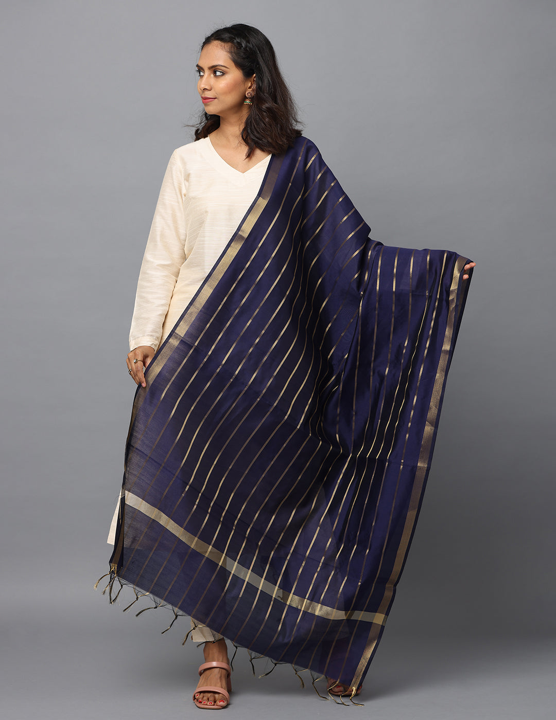 Banarasi Silk Stripe Dupatta