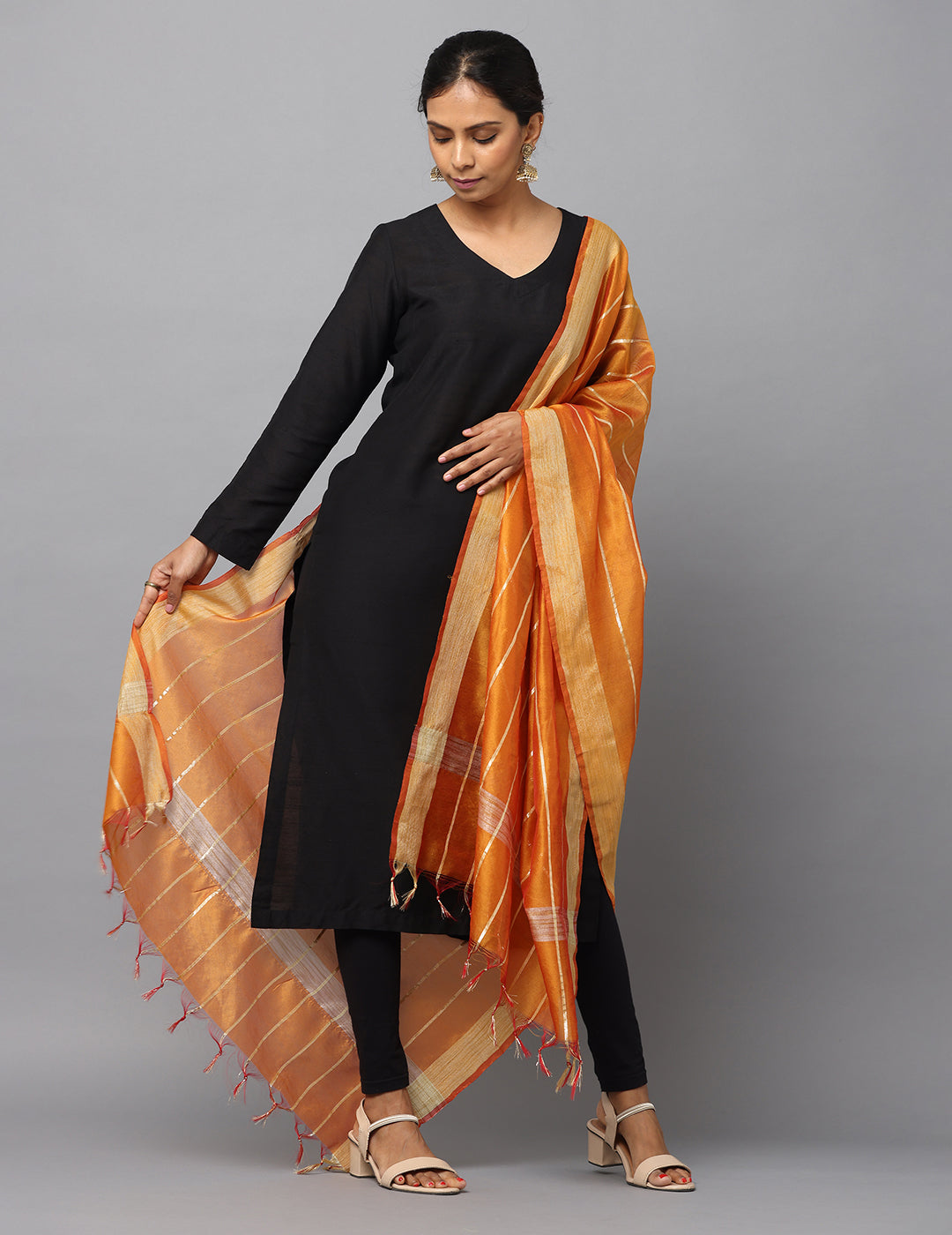 Chanderi Zari weave Dupatta