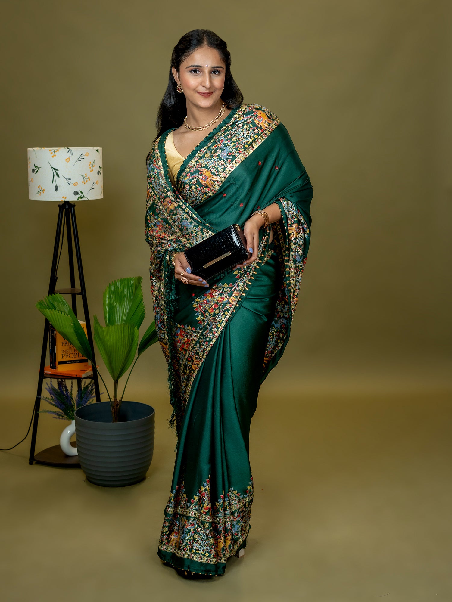 Kutch Print Crepe Saree