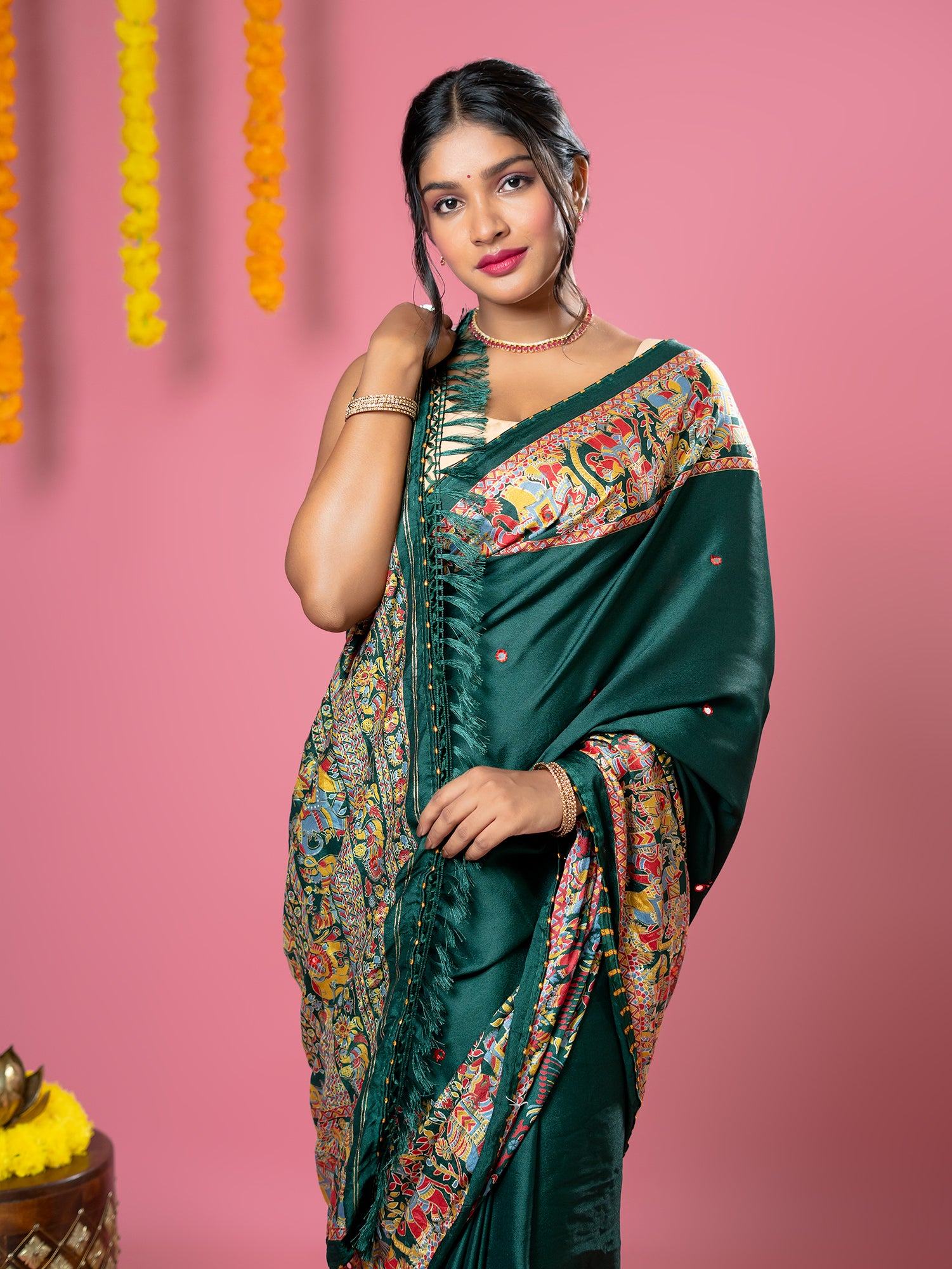 Kutch Print Crepe Saree