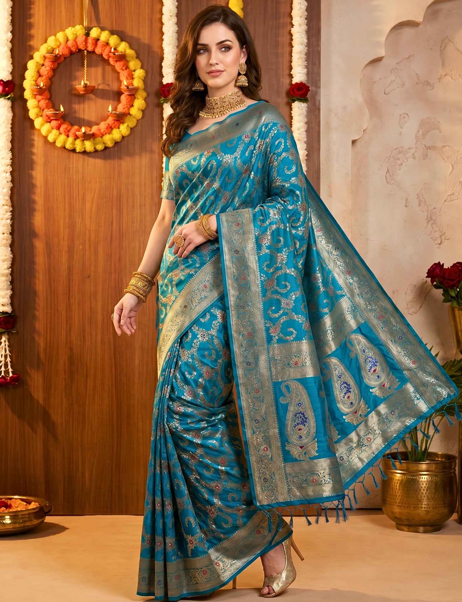 Banarasi Viscose Silk Saree