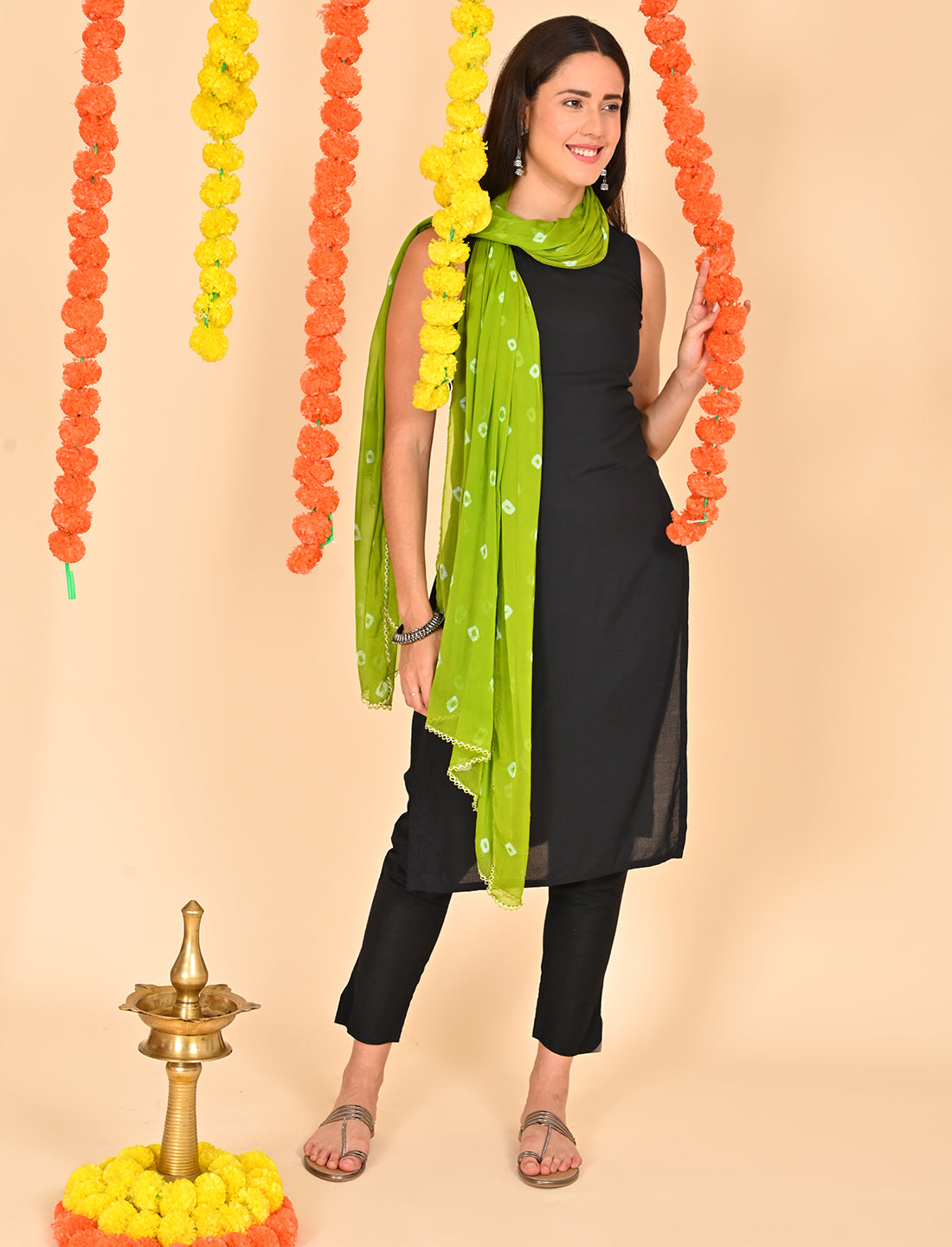 Tie-Dye Bandhej Chiffon Dupatta